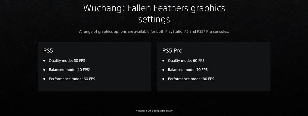 الكشف عن أوضاع الرسومات في لعبة Wuchang: Fallen Feathers على جهاز PS5 و PS5 Pro 2 Screenshot 20250719 194731