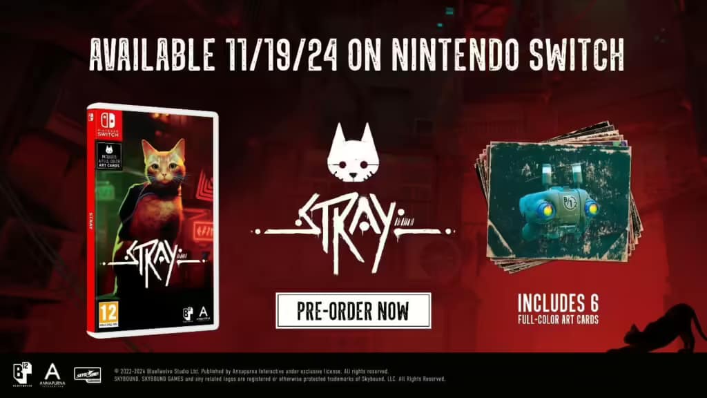شراكة بين Annapurna Interactive و Skybound Games لإطلاق النسخة الفيزيائية من لعبة Stray على Nintendo Switch في 19 نوفمبر 2 unnamed