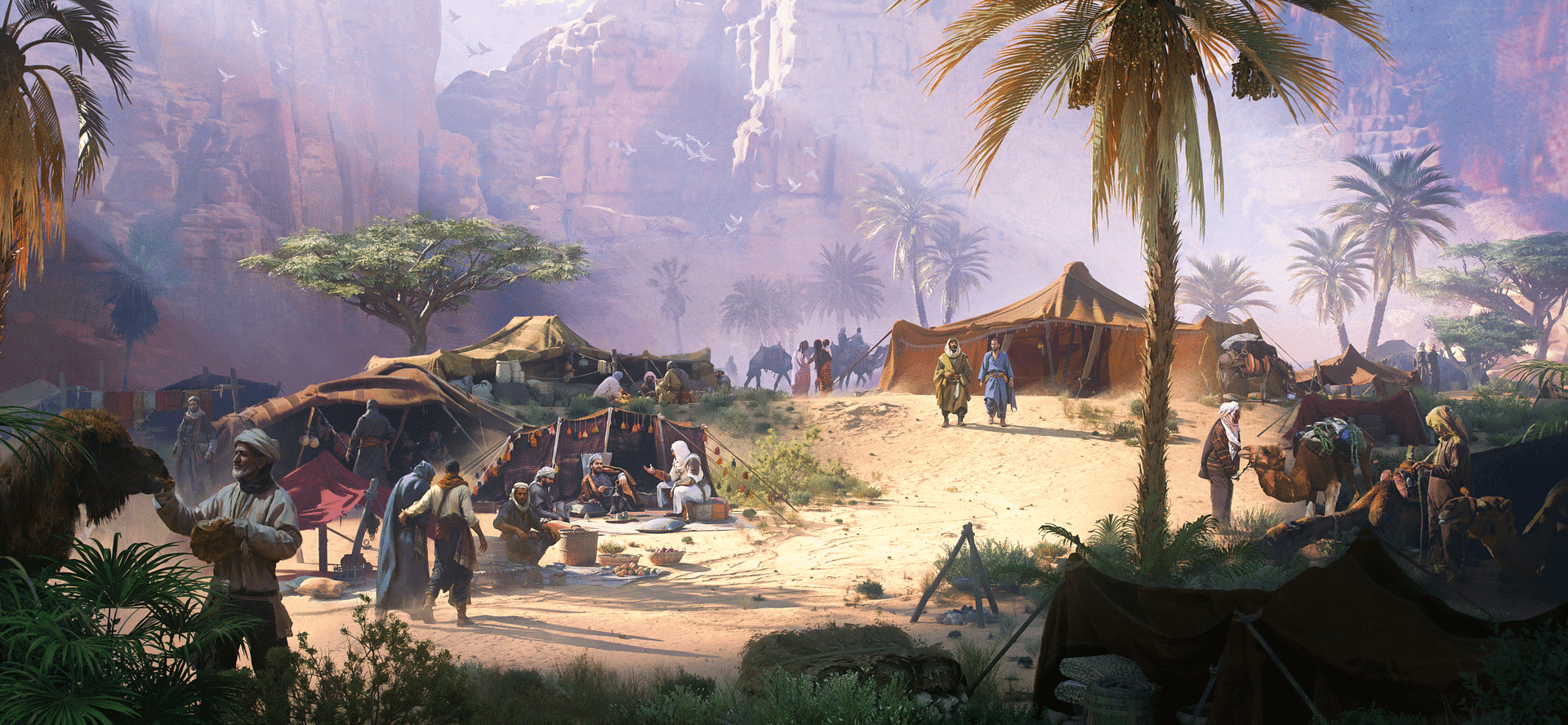 الكشف عن الأضافة Valley of Memory-وادي الذكريات للعبة Assassin's Creed Mirage 6 ACM_Rift+_ConceptArt_BedouinsCamp_06 10 2025_6-30PM CEST